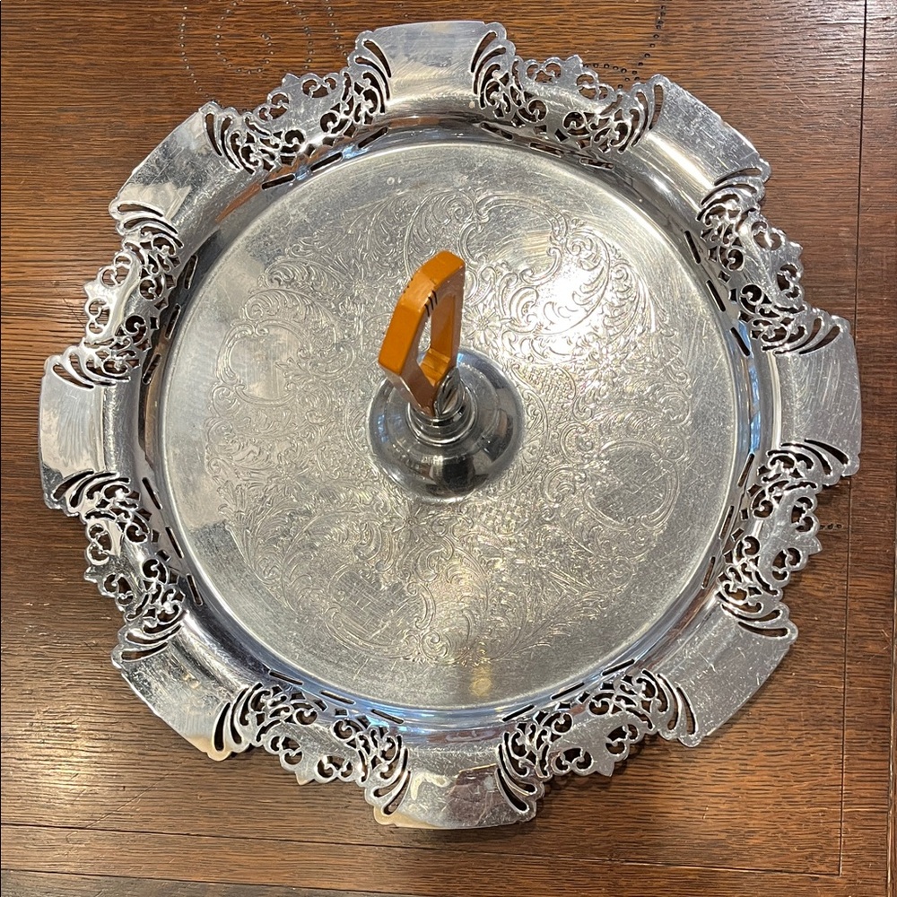 Stainless Steel Tray with Bakelite Handle